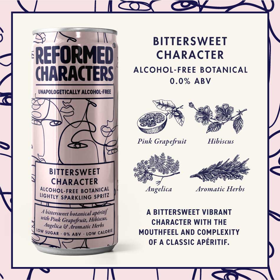 Bittersweet Character Alcohol Free Distilled Drink (0.0% ABV) (Pink Aperitif)